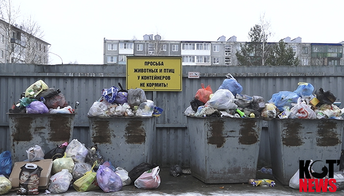 В Котласе мусор застрял во дворах